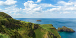 A view of the stunning scenery of Antrim towards the daunting Rope Bridge at Carrick-a-Rede.