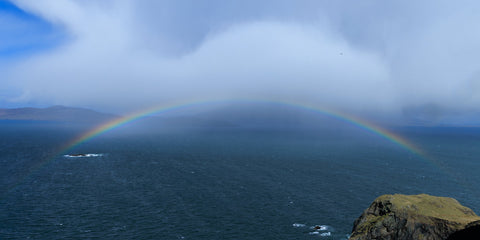 A rainbow in Clew Bay.