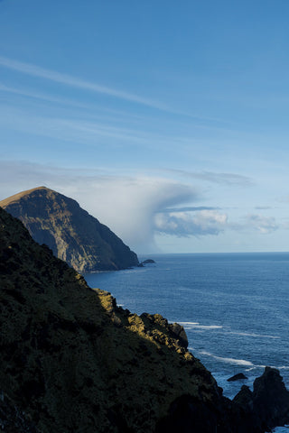 A dramatic cloud on the Atlantic Ocean at Clare Island Lighthouse.
