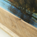 Texture of wood and canvas.