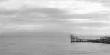 Blackrock Diving Tower, Salthill, County Galway in black and white.