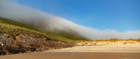 A cloud hanging over Trá na Rossan, one of the most beautiful beaches I've ever been to.